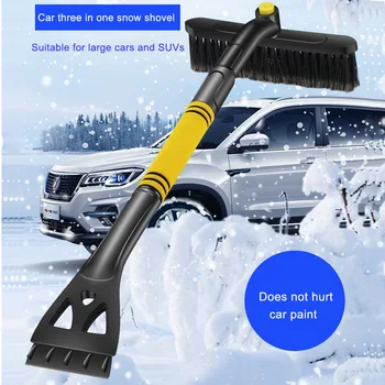 

Car Magic Window Windshield Car Ice Scraper Snow Remover Deicer Cone Deicing Tool Scraping Three in One with Rotating Brush Head