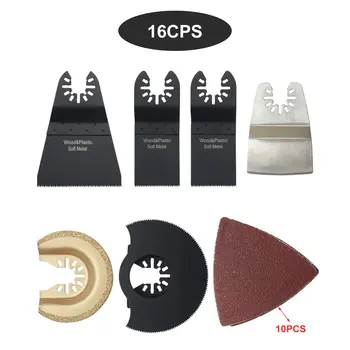 

16pcs Universal Treasure Blade Woodworking Sandpaper Straight Saw Blade Kit Semi-circular Saw Blade Cutting Tool Set