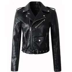 Женские куртки из искусственной кожи, модные куртки мотоциклиста, Короткие Куртки из искусственной кожи, байкерская куртка, ветровка