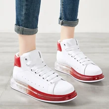 Fashion Pink Red Blue White Jelly Women Sneaker Casual Shoes High Upper Tenis Feminino Zapatos De Mujer Size 35-40 B992