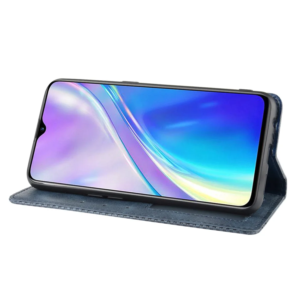 Чехол на магните в винтажном стиле премиум-класса из кожи для OPPO Realme X2 X 2, чехол, 6,4 дюйма, легкомысленный, не выскальзывает