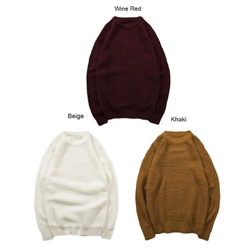 

2019 Fashion Sweater Men New Arrival Casual Pullover Men Autumn Round Neck Quality Knitted Male Sweaters Size M-XXL Casual Hot