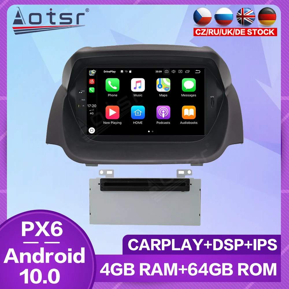 For Ford Fiesta MK7 2013 - 2016 Car Radio Android Multimedia DVD Video Player Carplay Audio Stereo Touch Screen GPS Navigation