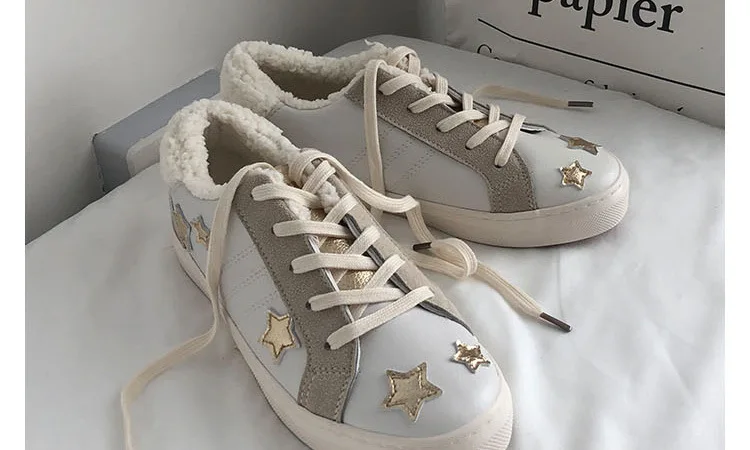 SWYIVY Star Velevt/зимняя обувь; женские белые кроссовки; Новинка года; женские повседневные кроссовки; зимние белые кроссовки для женщин; вулканизированные