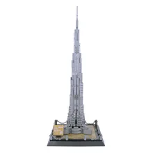 WANGE-bloques de construcción de edificios de Dubái para niños, juguete de piezas de bloques de modelismo, torre Burj de Dubái