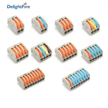 

1000pcs Wire Connector Mini Quick Connector Levers Nuts Universal Compact Wire Connector Plug-in Terminal Lighting Applications