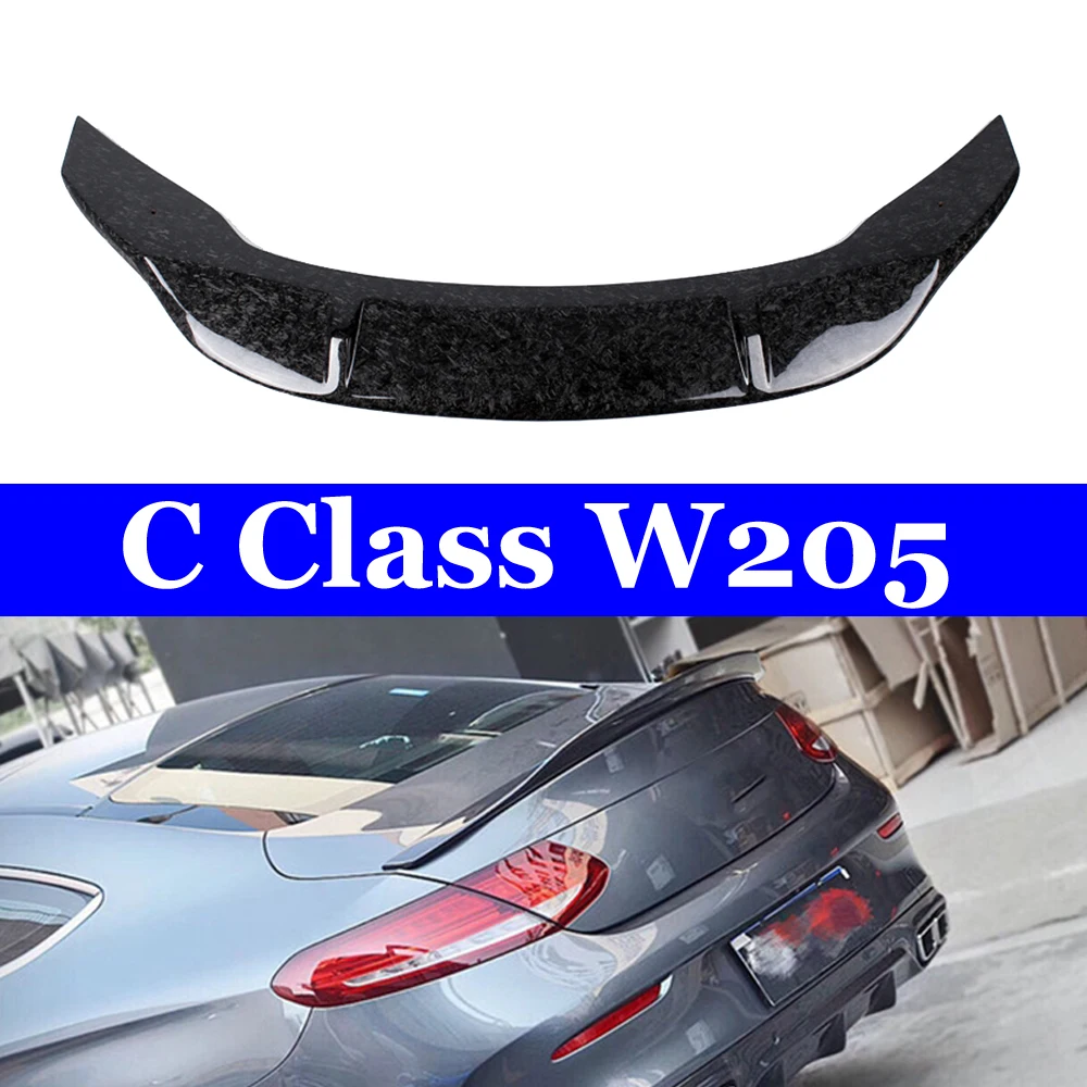 

Auto Car Rear Trunk R Style Forged Carbon Spoiler Wing for Mercedes W205 Coupe 2-door Sedan 4-doorC180 C200 C250 C300 C400 2015+