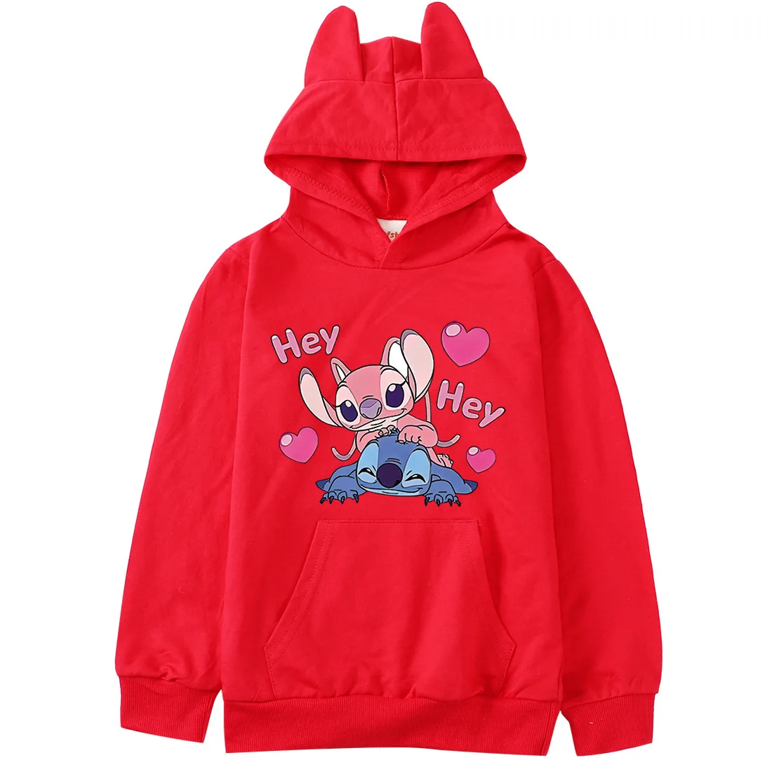 Sudadera con capucha de Stitch de Disney para niñas, manga larga para niños pequeños, sudaderas con capucha AliExpress Madre y niños