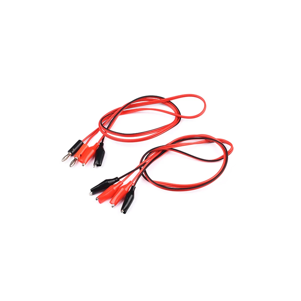 Alligator Clips 1Meter Electrical Alligator Clips Cable Jumper Wire DIY Test Leads Double-Ended Crocodile Test Clips Cords for Multimeter