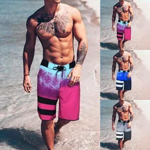 Мужские модные плавки, короткие, для плавания, Pnats, цветные, повседневные, с принтом, водонепроницаемые, для пляжа, для серфинга, для плавания, свободные, короткие штаны