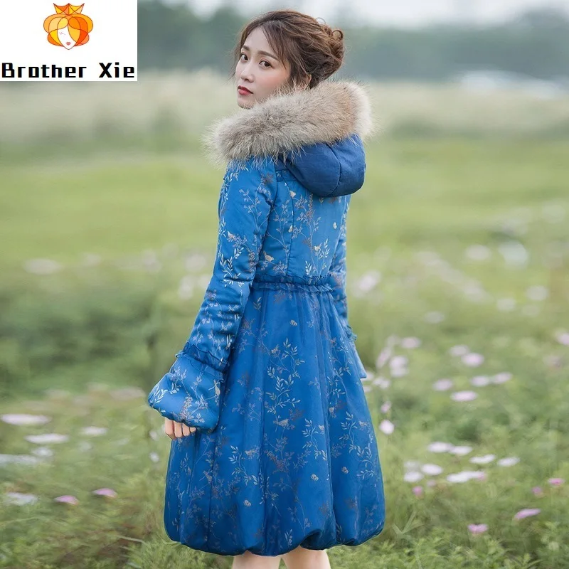 

new female temperament of pure color bootleg lace-up loose show thin cotton cotton-padded jacket hand in hand