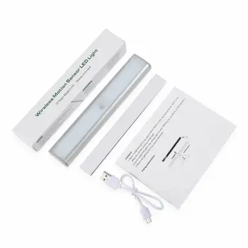 

LED Wireless Motion Sensor Closet Lights USB Rechargeable Under Cabinet Light D2TD