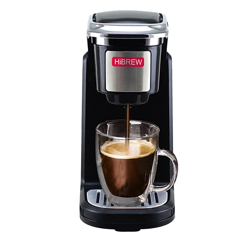 HiBREW кофейник с одной подачей K Cup для приготовления кофе K-Cup Pod и молотого кофе, компактный размер, предназначенный для переноски