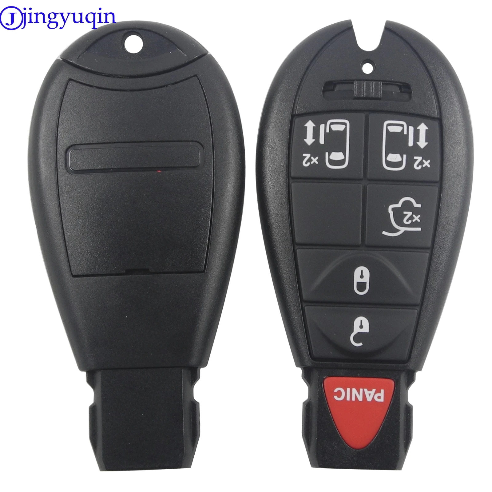 Jingyuqin 6 кнопок дистанционного чехол умный Корпус ключа для Chrysler Jeep Grand Cherokee 2008- Fob смарт-чехол для ключей