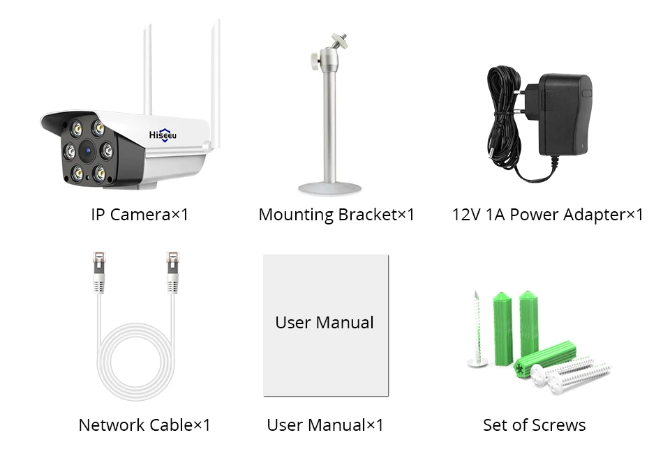Hiseeu 4MP 2MP IP камера wifi 1080P беспроводная наружная Водонепроницаемая цилиндрическая камера цветная камера ночного видения безопасности P2P Onvif