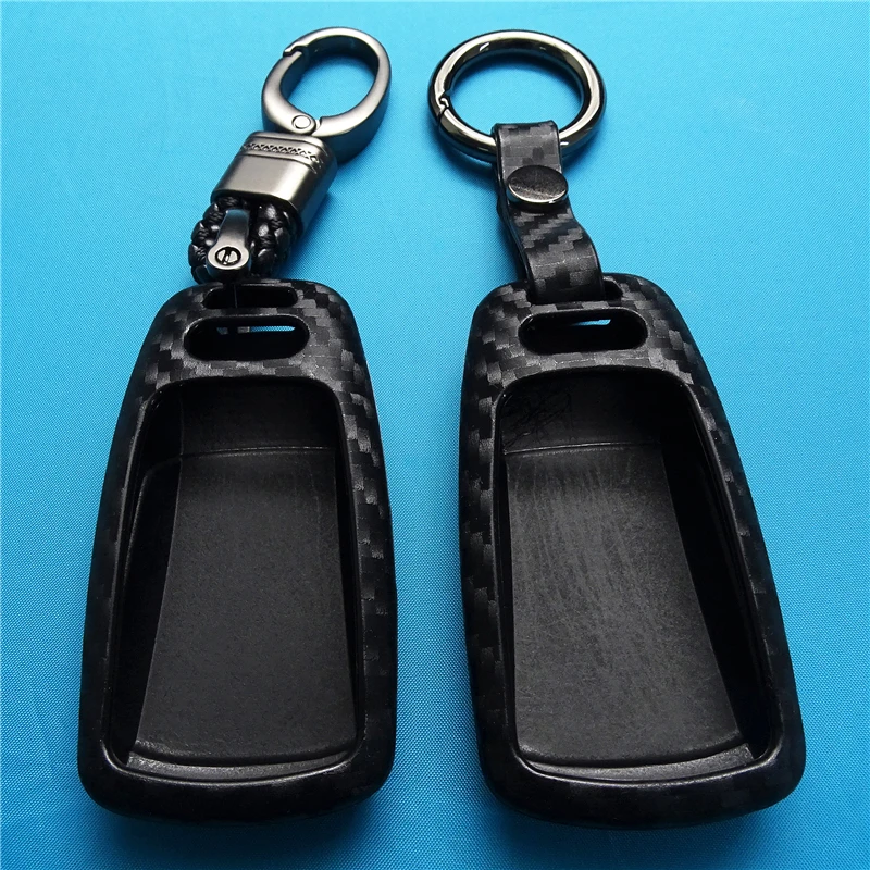 

For Audi A3 A4 A4L B5 B6 B7 B8 B9 A5 A6 A6L C5 C6 Q3 Q5 Q7 S5 S7 RS3 RS4 TT key Shell Protecor Car Key Case Cover Carbon Fiber