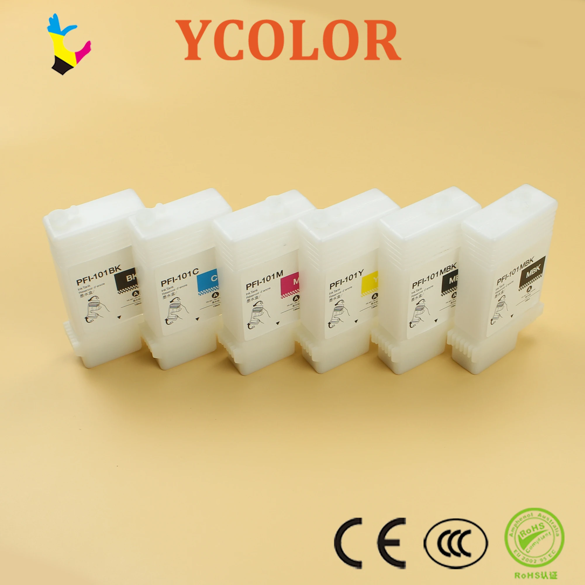 

Free shipping !! 6color 130ml Refill Ink Cartridge with PFI 107 chip for Canon IPF670 IPF 680 IPF 685 IPF 770 IPF 780 IPF 785