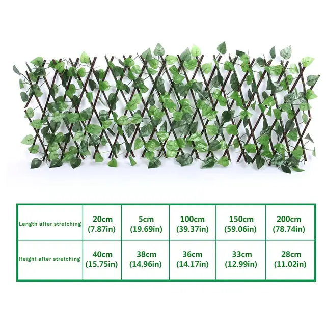 Beállítható, Behúzható Kerítés Mesterséges Levél - Image 3