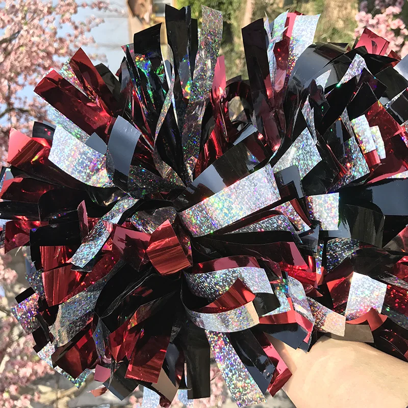 Cheerleader Practice Pom Pom, Handmade Baton Cosplay Poms, 6 "x 1000x3/4", 150g, 1 Pc