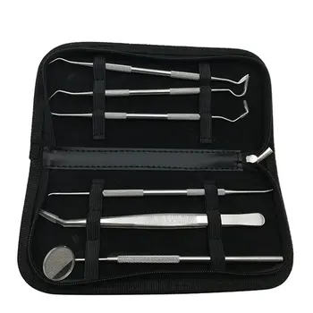 

Stainless Steel Instrument 6 Piece Mouth Mirror Tooth Stone Remover Oral Care Dentist Gift Cleaning Tool