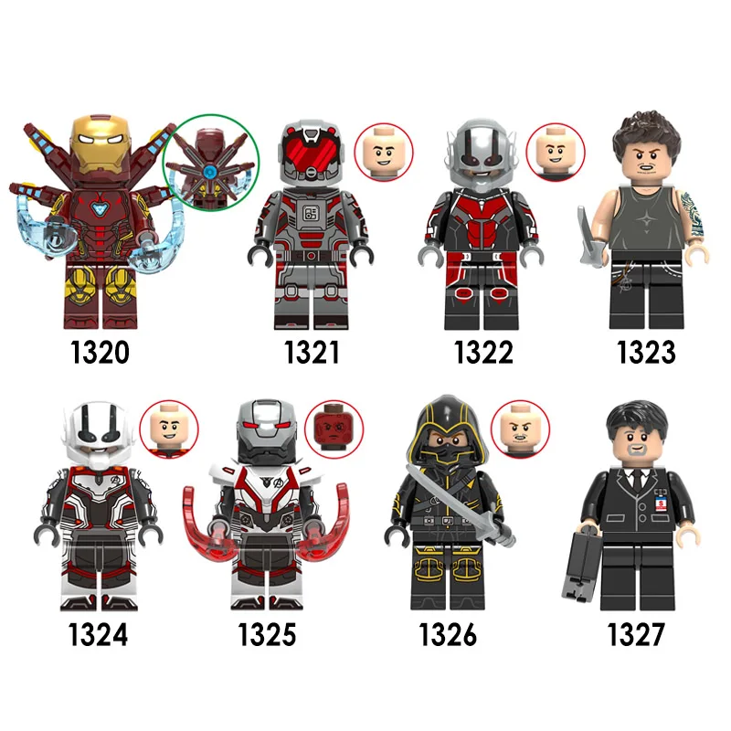 

X0265 Building Blocks Bricks Avengers 4 Iron Man MK85 Ant Man Wasp Hawkeye War Machine Thor Happy Hogan Toys for Children Gift