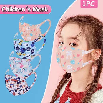 

Mask For Face Kids Children Boys Girls Washable Adjustable Cartoon Lovely Face Cover Mouth Muffle Dustproof Reusable Facemask