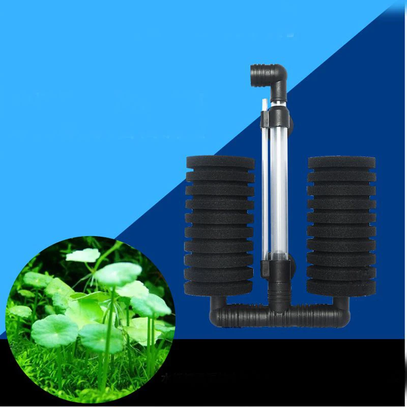 1pc Adjustable Aquarium Filter Double Heads 360 Degree High Efficiency Filtration Aquarium Accessories