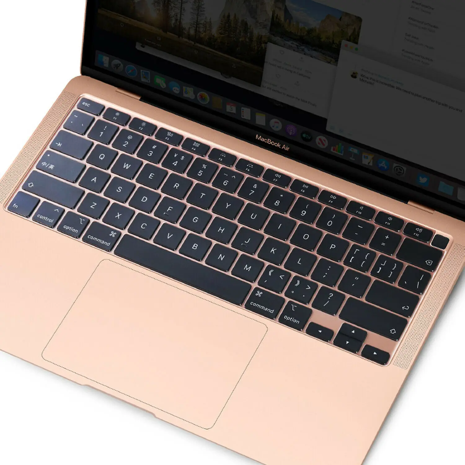 미국 레이아웃 지우기 TPU 키보드 커버 스킨 프로텍터 필름 MacBook 최신 공기 13 터치 ID A2179 M1 A2337 (2020 출시)