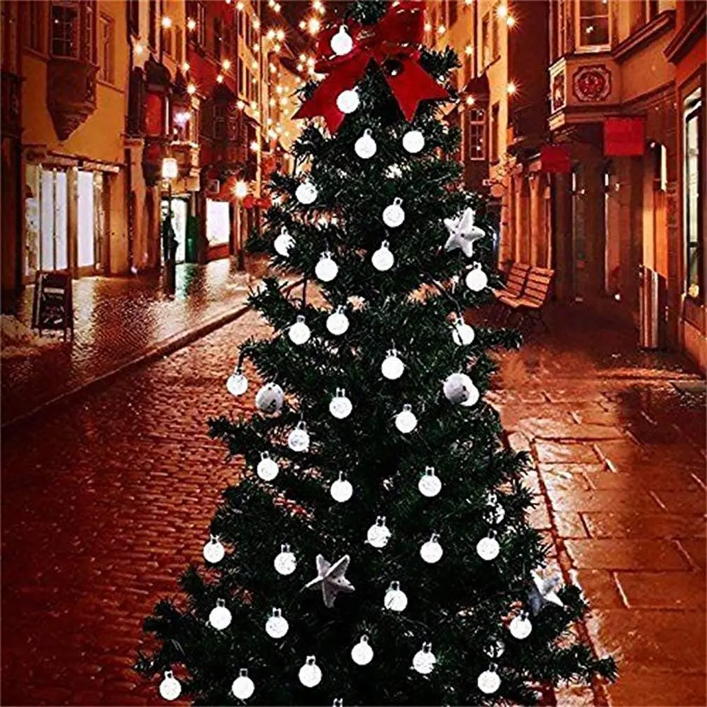 Creative Solar Light String 30Led Bubble Ball Ball Bubble Bead Indoor Holiday Christmas Decoration Light