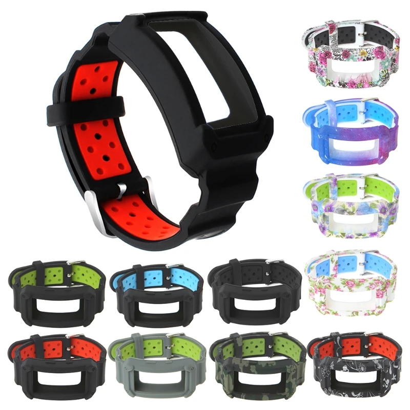 

Silicone Watchband Strap With Protective Frame for samsung Gear Fit2 / Fit2 Pro