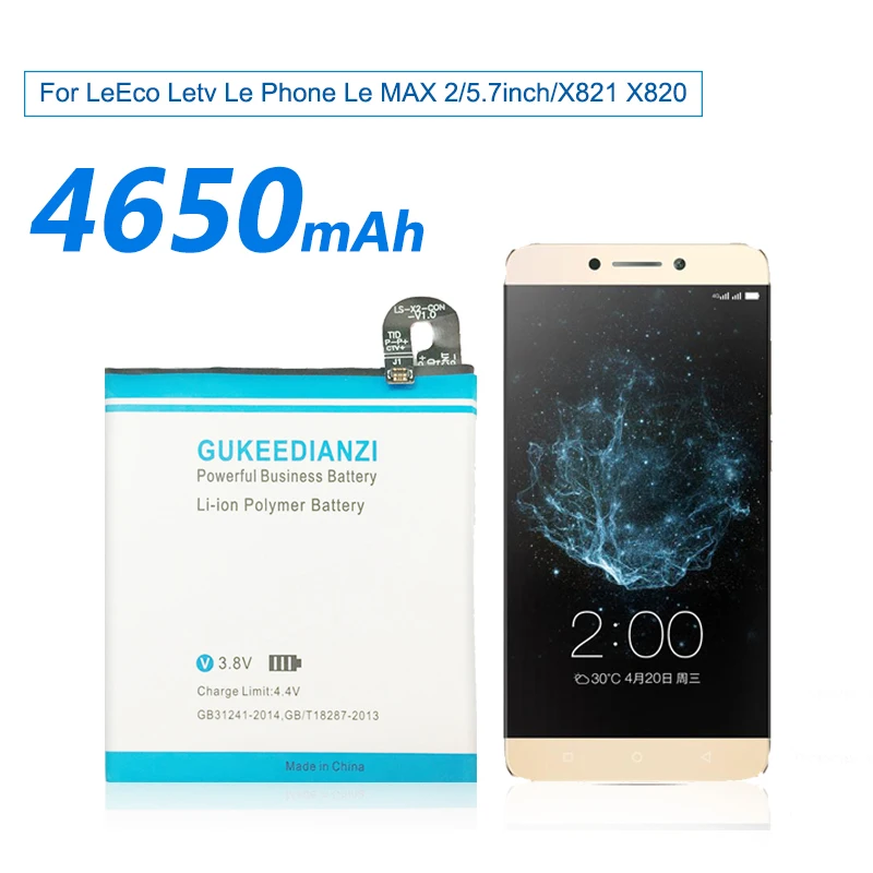 GUKEEDIANZI аккумулятор для мобильного телефона LTH21A для LeEco Letv Le Phone Le MAX 2/5. 7 дюймов/X821 X820 4650 мАч Сменные Аккумуляторы