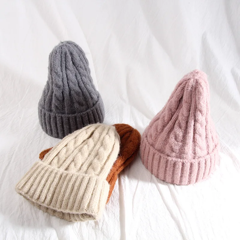 Sparsil/женская и мужская зимняя вязаная шапка, однотонный топ из шерсти, толстые теплые шерстяные шапочки, шапка, пара, хип-хоп шапки унисекс, 15 цветов