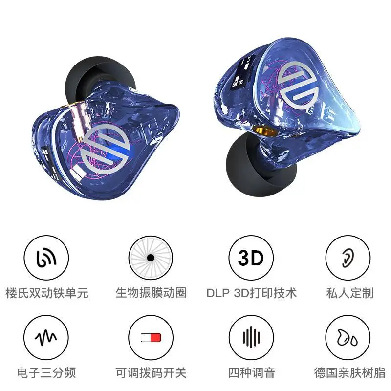 BGVP DH3 1DD 2BA Hybrid Triple Driver In Ear Hifi Muic DJ Monitors with Detachable MMCX Cable Audiophile Musician Earphone