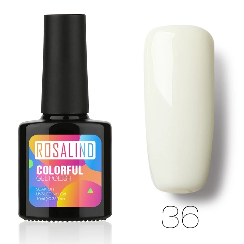 10ml 36 ROSALIND Гель-лак для ногтей 10 мл гель для ногтей Bloosom полуперманентное верхнее покрытие УФ лампа Гель-лак для ногтей для маникюра гибридные Лаки - Цвет: 10ml 36