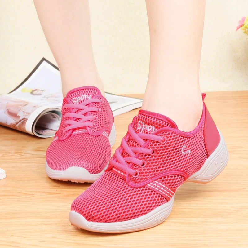 

Shose Women Summer Mesh Face Fitness Dance Mummy Work Comfortable Breathable Soft Shoes