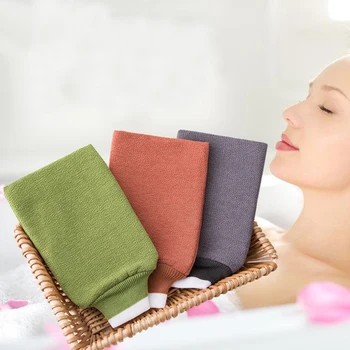

Shower Scrubber Bath Glove Wash Cloth Spa Towel Loofah Scrub Massage Dead Skin Remover Cleaning Brushes Body Cleaner