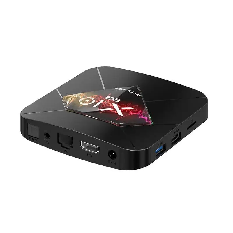 Декодер каналов кабельного телевидения Android 9,0 smart box Allwinner H6 2,4 г коробка Встроенная память USB Wi-Fi, 3,0+ 32/64GB 6K smart 4 Гб H.265 медиа Оперативная память G6V7