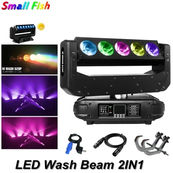 

4Pcs/Lot 5x20W RGBW 4IN1 Beam Wash Moving Head Light with Full CMY Color Mixing Effect For Stage DJ Disco Bar Party Fairy Light