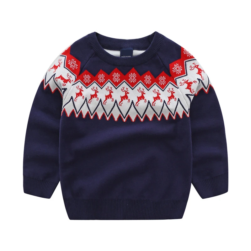

Kids Sweaters For Boy 5-12Y Teenager Spring Autumn Casual Cartoon Christmas Thicken Sweater Children Knitted Long Sleeve Clothes