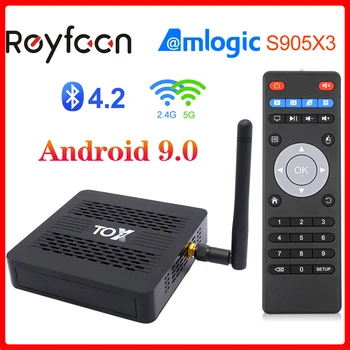 

TOX1 Android 9.0 Smart TV Box 4GB 32GB Amlogic S905X3 Dual Wifi 1000M Bluetooth 4.2 4K Media Player For Dolby Atmos Audio TVBox