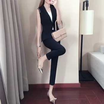 

Suit Suit Lady 2019 Summer Dress Socialite Small Xiangfeng Suit Pants Two-piece Set Foreign Style 1916