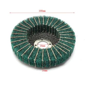 

5Pcs 4inch Nylon Fiber Flap Wheel Disc 100mm Abrasive Polishing Buffing Pads Heat Dissipation And Self-sharpening