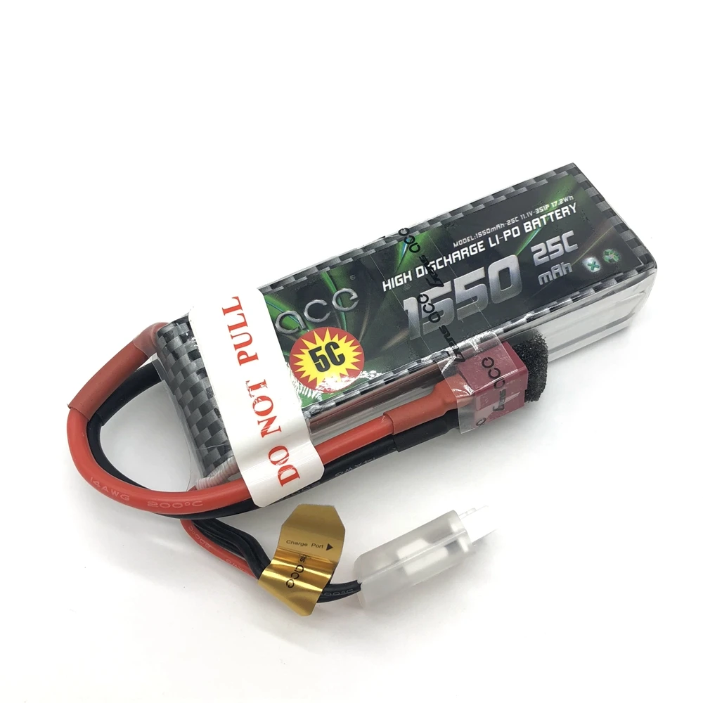 RC самолет ACE GE Батарея 11,1 v 1000 мА/ч, 25C 1300 мАч 25c 1550 мАч 25c 2200 мАч 20c 14,8 в 3300 мАч 25c - Цвет: 11.1V 1550mAh 25C