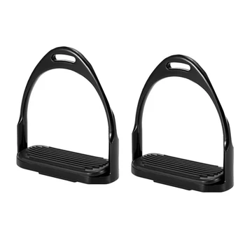 

1pair Non Slip Lightweight Safety Equipment Aluminum Pedal Wide Track Replacement Part Horse Stirrup Rustproof Comfortable