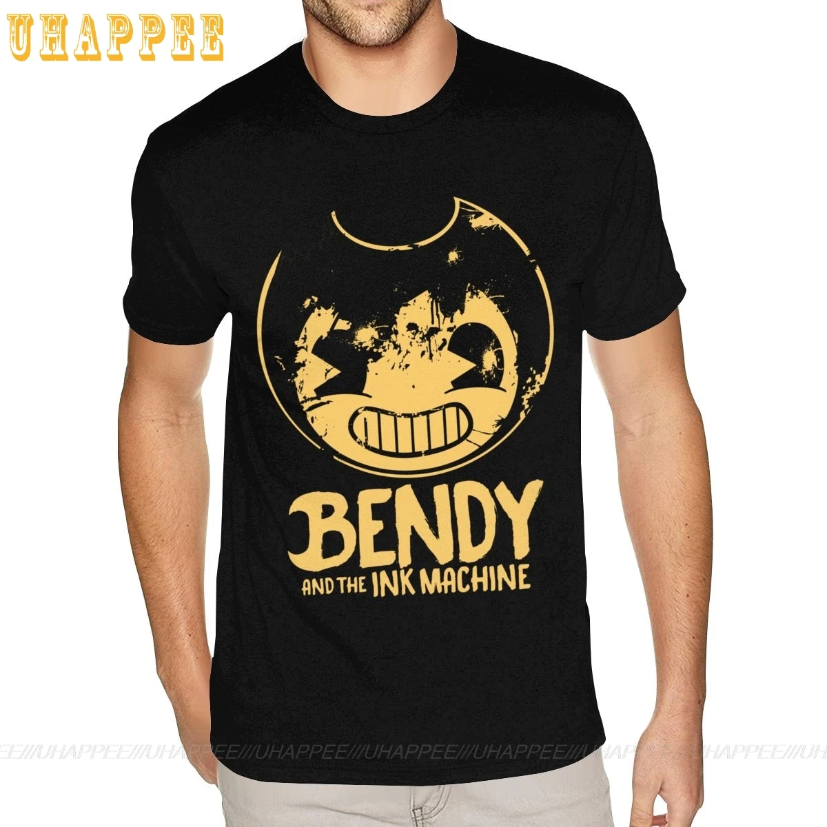 Мужская футболка большого размера Bendy в американском стиле модная с короткими
