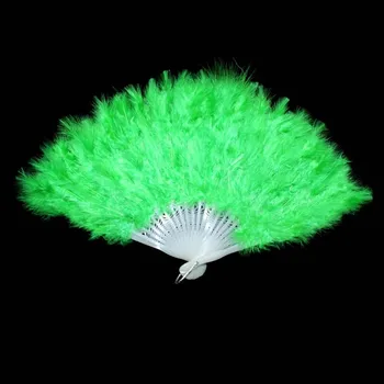 

NEW Colorful Thicken Fluffy Folding Marabou Feather Hand Fan Women Girls Dance Performance Fan Wedding Party Favors
