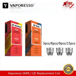 Испаритель SKRR сменная катушка для Luxe комплект SKRR Vape Танк QF полосы 0.15ohm QF отверстиями 0.2ohm распылитель, четыре ядра, 3/6/9/15 шт./лот