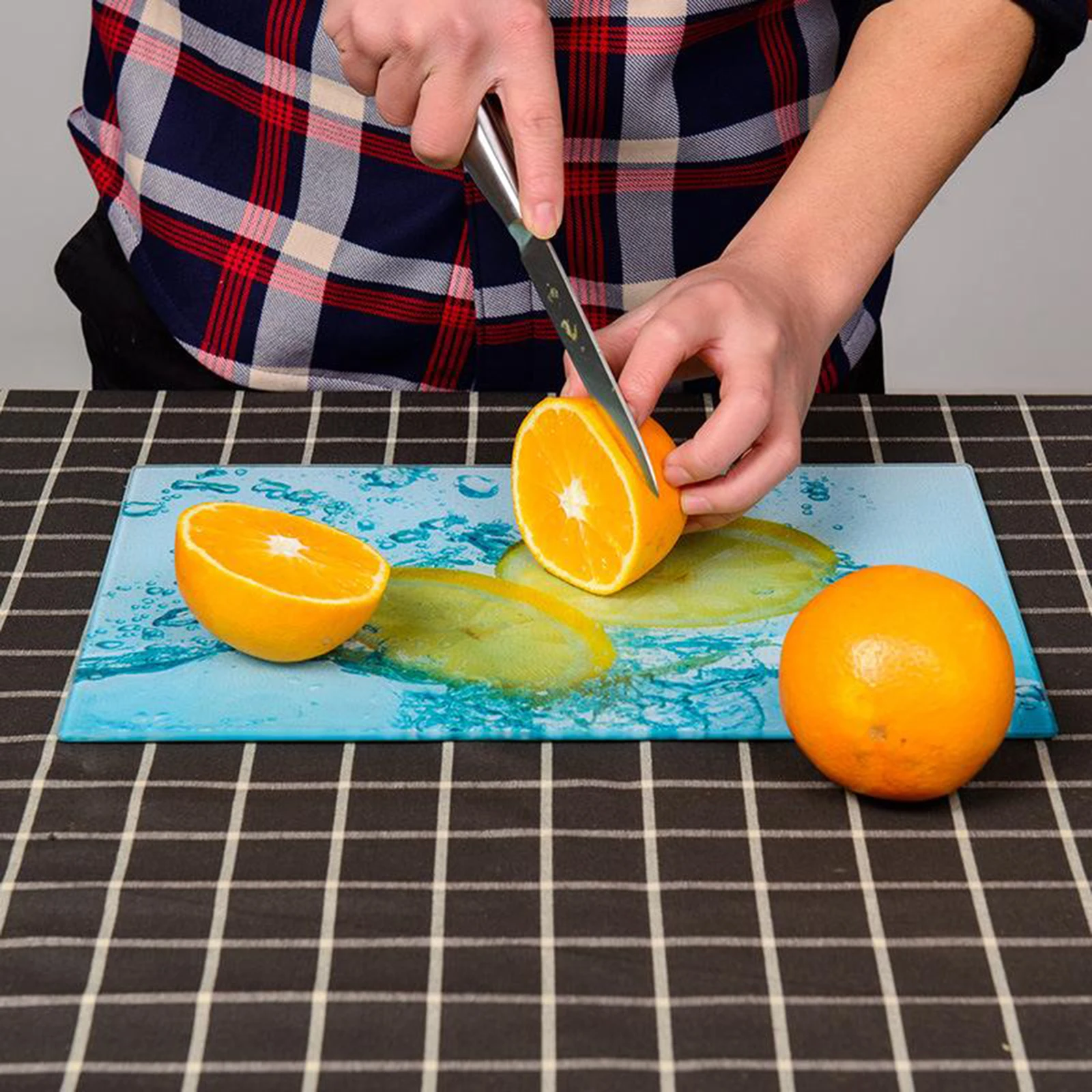 40x30cm Tempered Glass Kitchen Chopping Board Anti-Scratch Shatter Resistant, Also Can Be Used As a Cutting Mat, Cheese Plate
