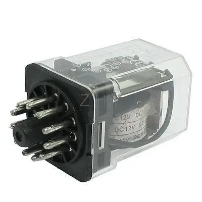 

DC 12V Coil Electromagnetic Relay 11 Pins 3PDT 3 NO 3 NC JTX-3C New