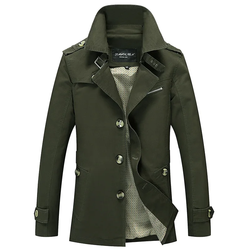 

2019 Autumn And Winter MEN'S Outerwear Large Size MEN'S Jacket Mid-length MEN'S Coat 5-Color M-5xl F01